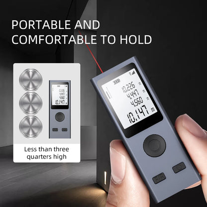 Mini Laser Distance Meter USB Rechargeable Digital Tape Measure