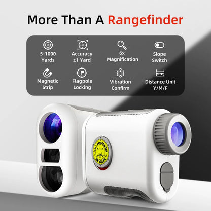 1000Yards Golf Laser Rangefinder Magnetic Tournament Legal