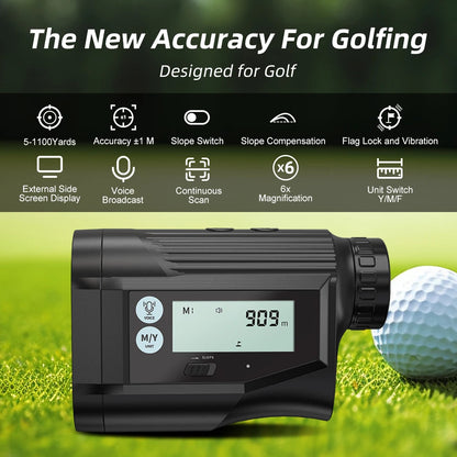 Golf Rangefinder with Slope Switch 1100Yards Tournament Legal