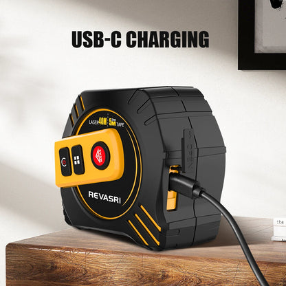 2-in-1 Laser Tape Measure Digital Distance Meter for DIY