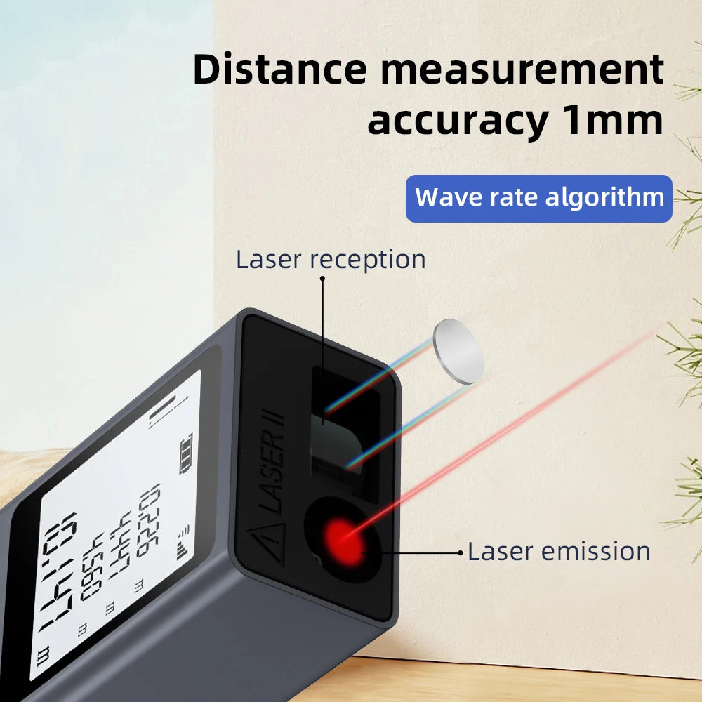 Mini Laser Rangefinder - Digital Tape Measure Aluminum for Interior Design