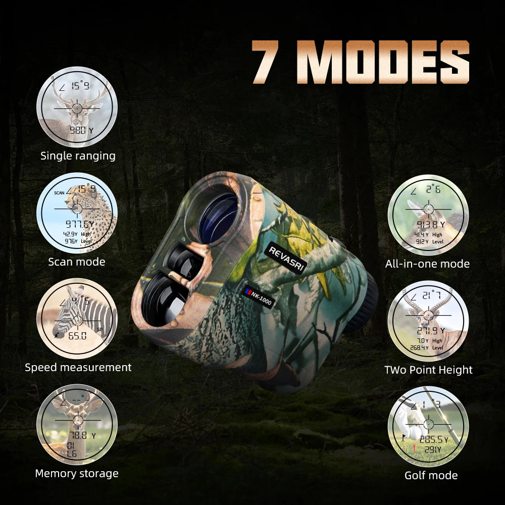 1000m Laser Rangefinder Camo Hunting & Golf Monocular