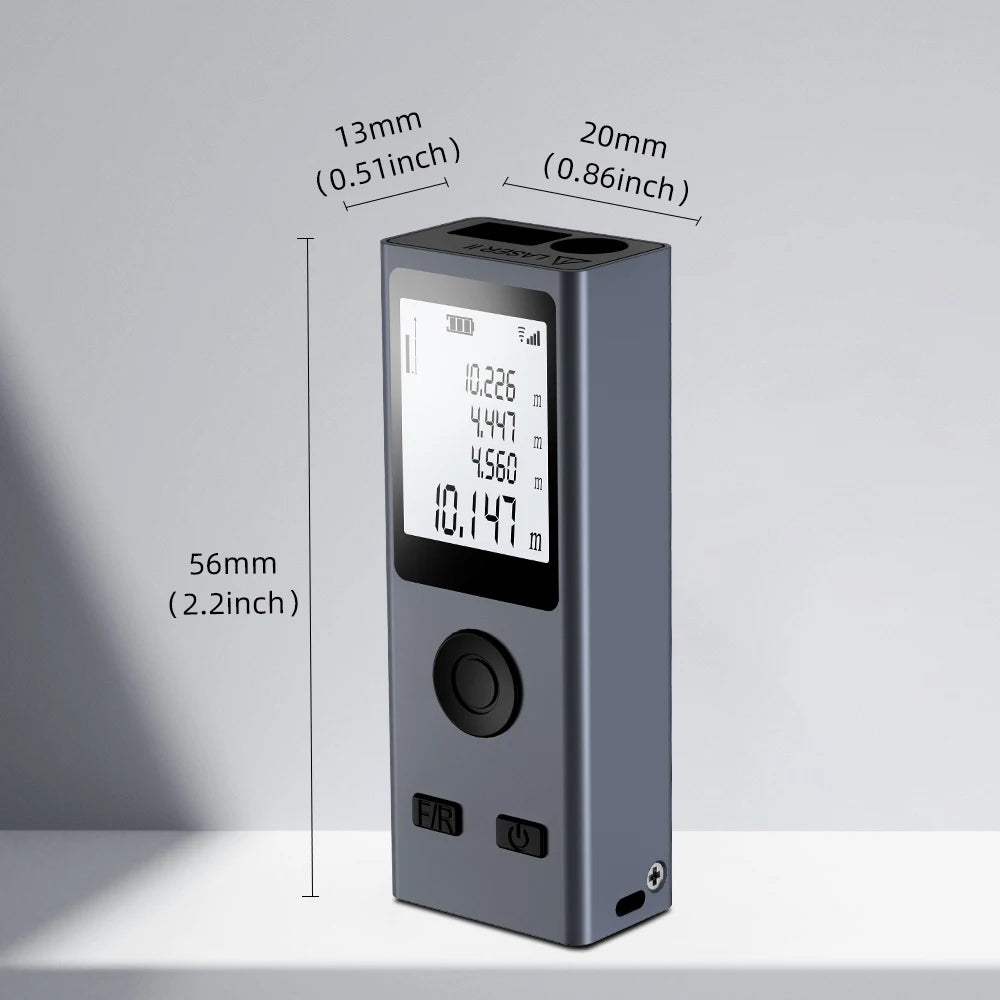 Mini Laser Distance Meter USB Rechargeable Digital Tape Measure
