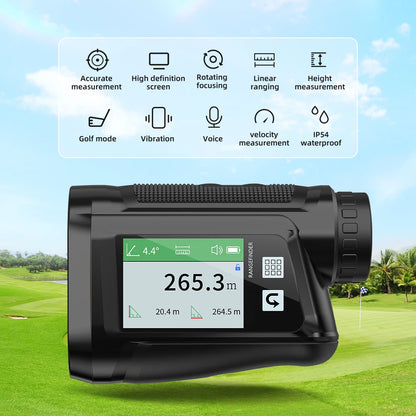 Rechargeable Golf Rangefinder with Slope & Pin Lock