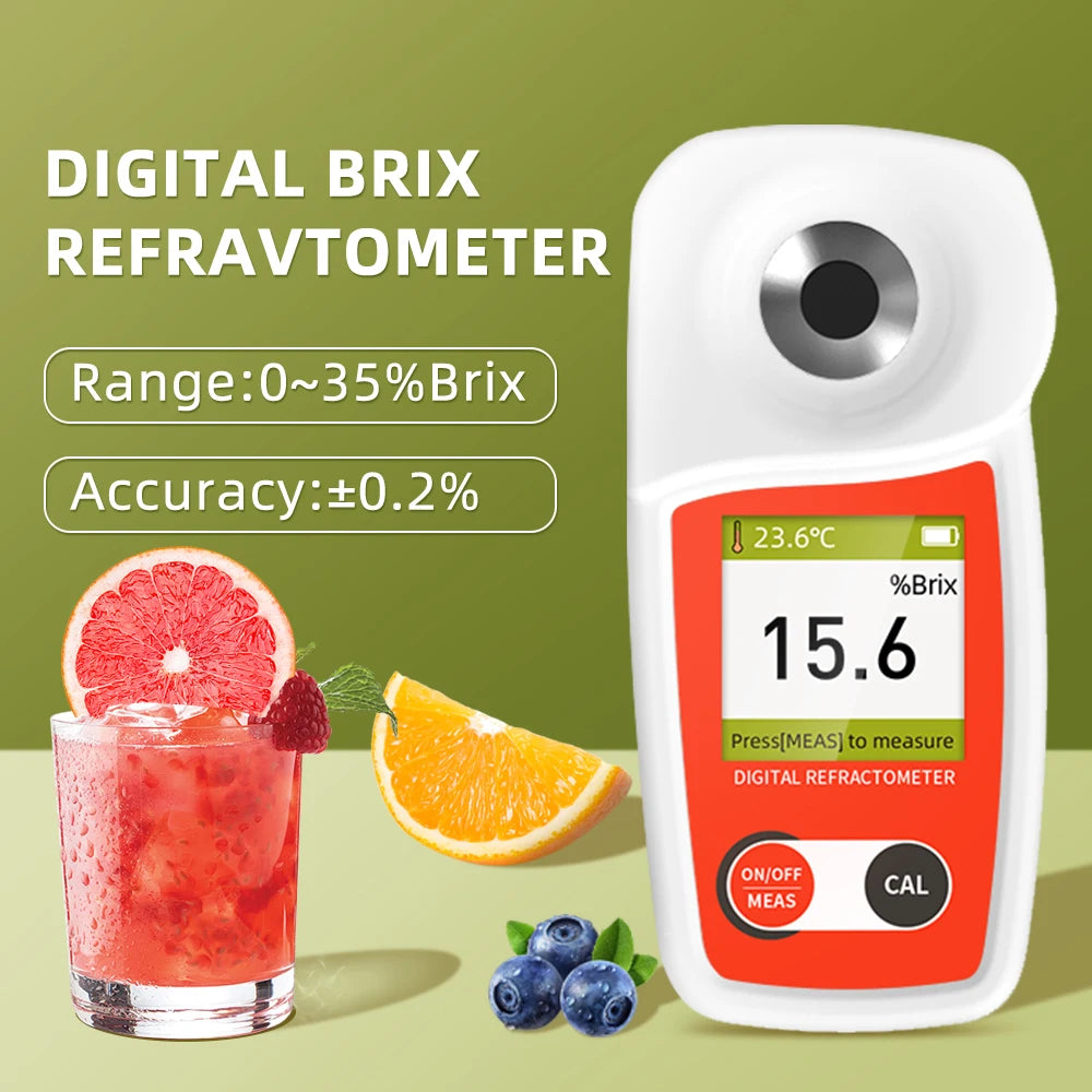 Digital Brix Refractometer Sugar Meter for Fruit & Juice