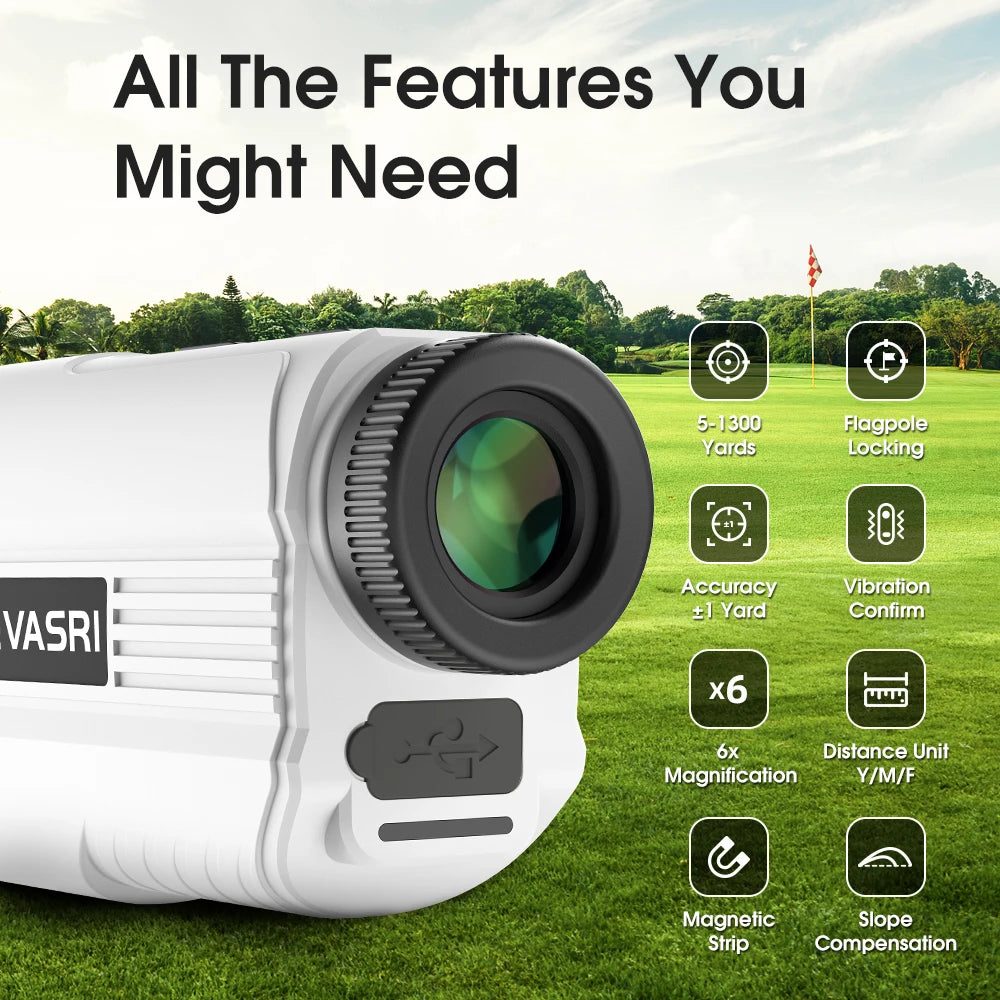 1300Y Golf Rangefinder with Slope & Vibration