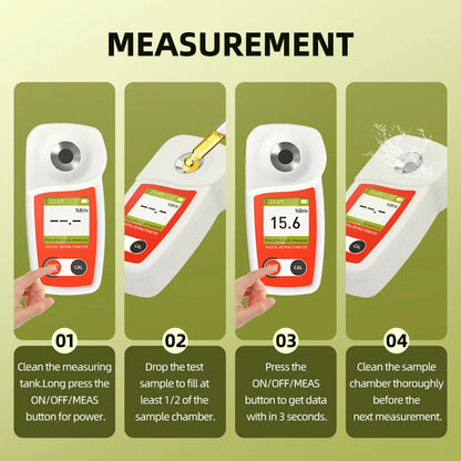 Digital Brix Refractometer Sugar Meter for Fruit & Juice