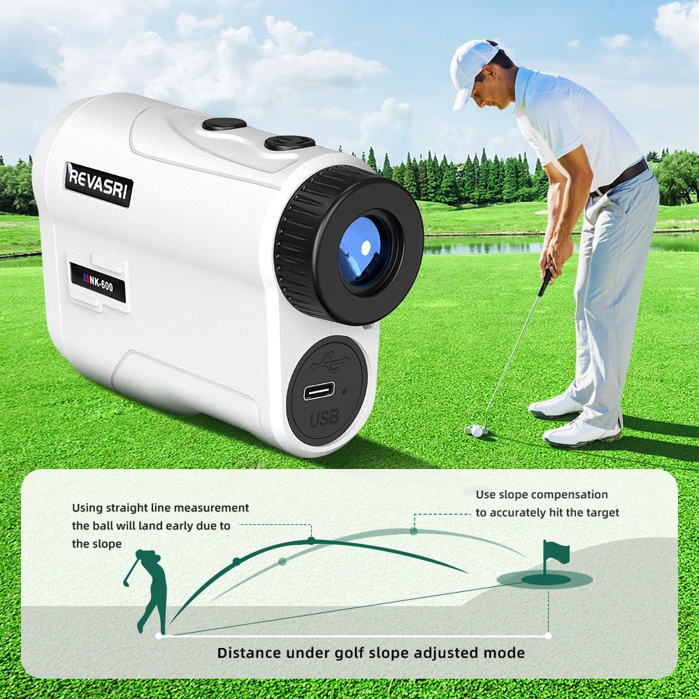 Rechargeable Golf Laser Rangefinder with Slope & Vibration
