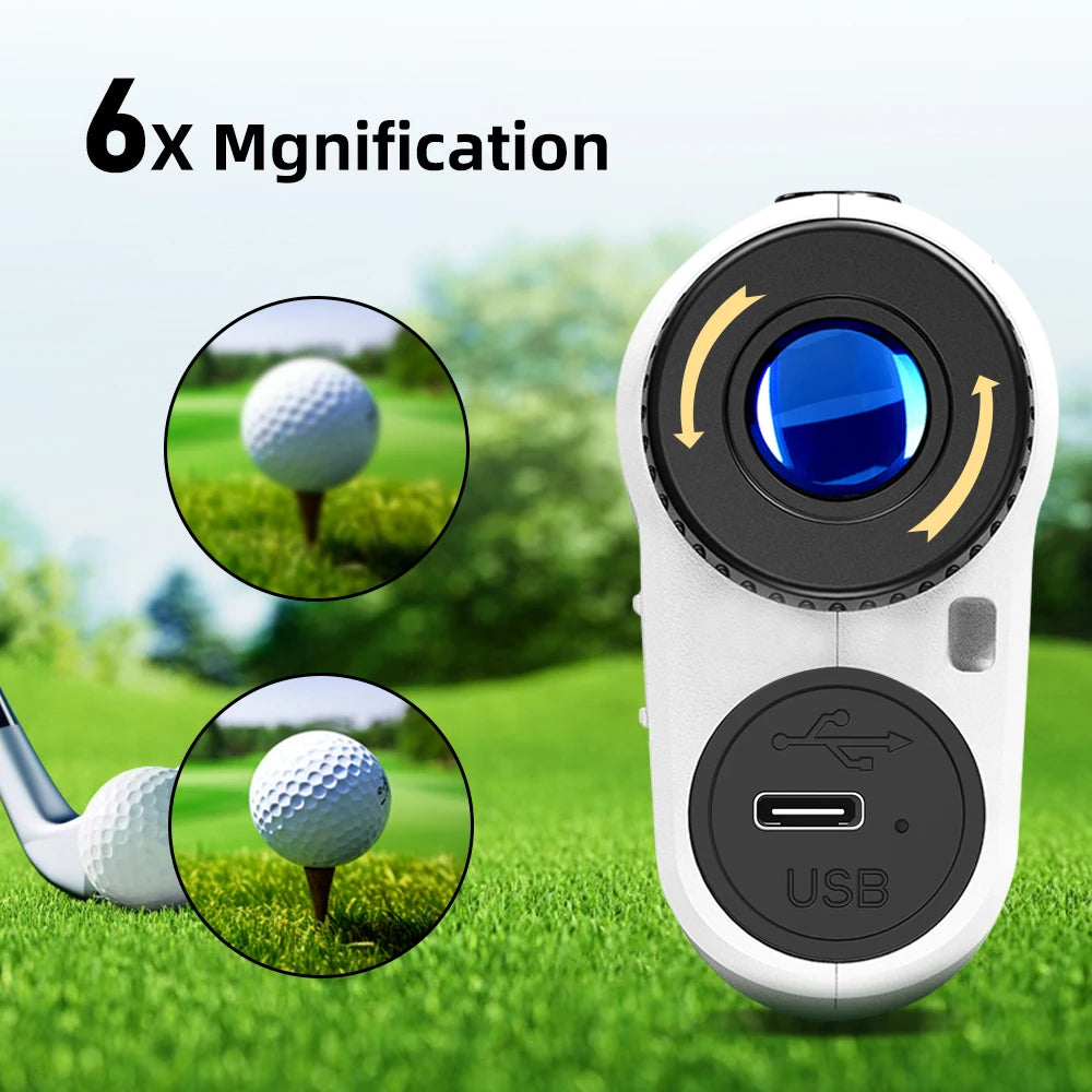 Rechargeable Golf Laser Rangefinder with Slope & Vibration