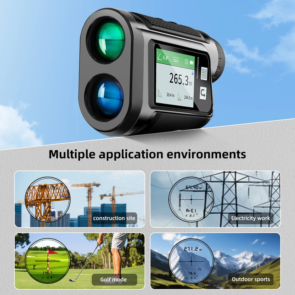Rechargeable Golf Rangefinder with Slope & Pin Lock