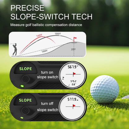 Magnetic Golf Rangefinder with Slope Switch & Flag Lock